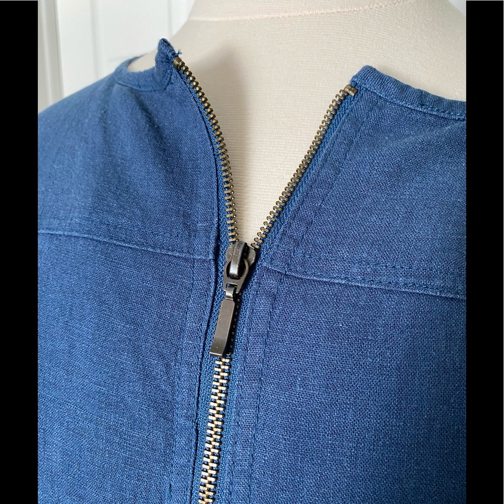 Laura Scott zip front linen top/jacket.  Size 18W